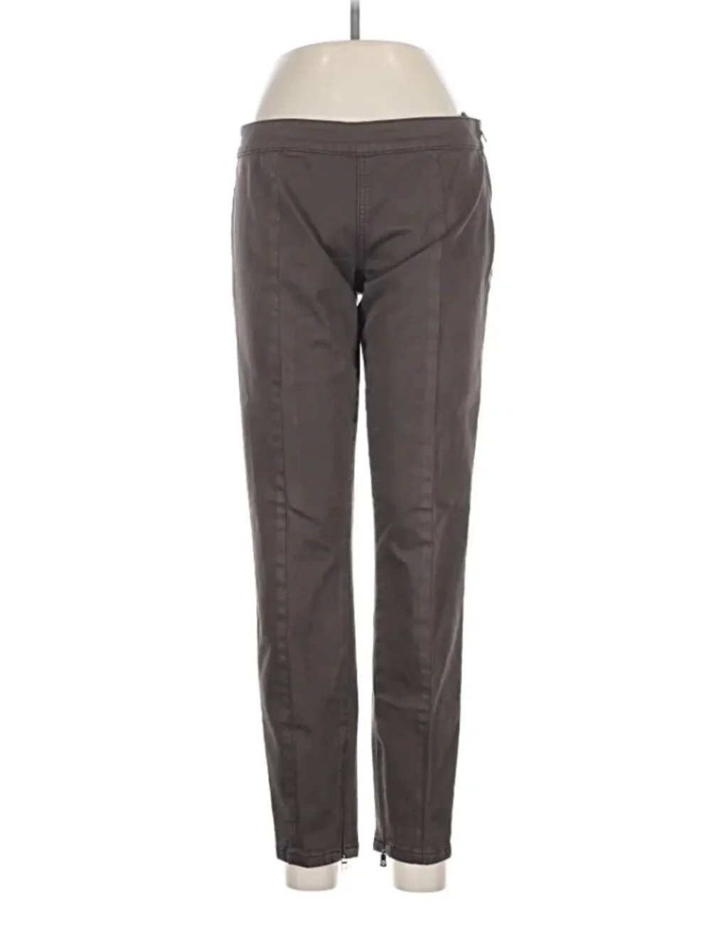 Tory Burch Casual Legging Pants Washed Gray Zip Hem Stretch Skinny Size 29
